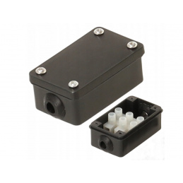 Puszka elektryczna wtykowa IP68 czarna Puszka elektryczna wtykowa IP68 czarna