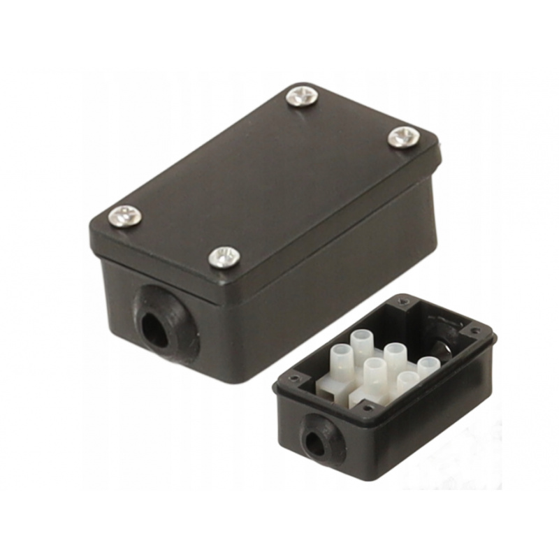 Puszka elektryczna wtykowa IP68 czarna