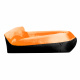 Aga Fotel Worek dmuchany LAZY BAG 230x70 cm Czarny/Pomarańczowy