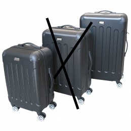 Zestaw walizek Linder Exclusiv LUXURY rozmiar S,L Czarny 2CZ021