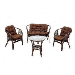 Aga Zestaw rattanowy BAHAMA Choco Brown