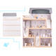 Domek dla lalek drewniany + mebelki 80cm