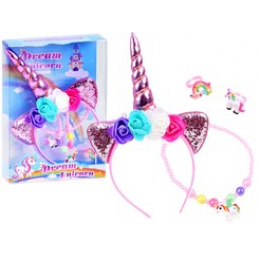 Opaska Jednorożec z akcesoriami na bal ZA3794 uniwersalny Opaska Jednorożec z akcesoriami na bal ZA3794 uniwersalny