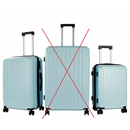 Aga Travel Zestaw walizek podróżnych rozm. M+S Niebieski 6CZ034 - II. JAKOŚĆ