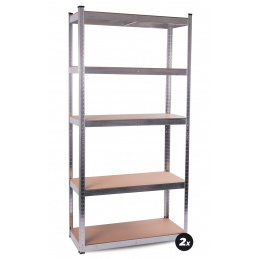 ZESTAW 2 x REGAŁ MAGAZYNOWY 2w1 METALOWY 180x90x40cm 5 PÓŁEK