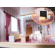 Domek dla lalek drewniany MDF + mebelki 78cm czarny LED
