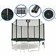 Trampolina Aga SPORT PRO 430 cm ciemno zielona + siatka ochronna + drabinka + kieszeń na buty