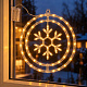 Aga Świąteczna dekoracja LED płatek śniegu 30 cm 60 LED Ciepła biel