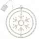 Aga Świąteczna dekoracja LED płatek śniegu 30 cm 60 LED Ciepła biel