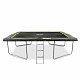 Aga Prostokątna trampolina 244x335 cm Czarna/Żółta - II. JAKOŚĆ