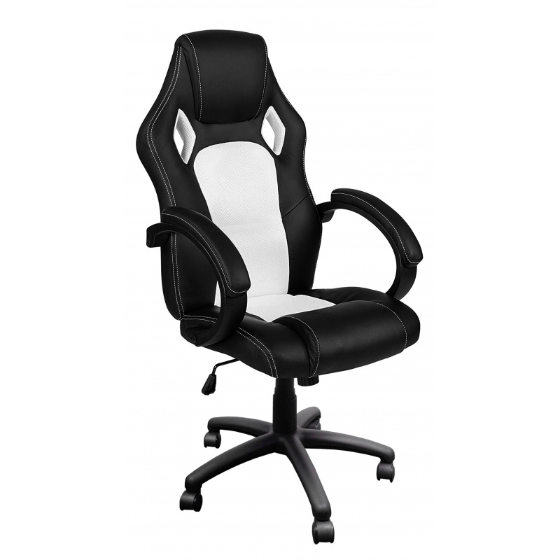 Fotel gamingowy Aga Racing Black - White