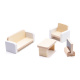 Domek dla lalek drewniany MDF + mebelki 78cm czarny LED