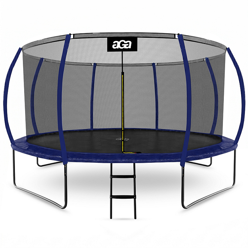 Aga SPORT EXCLUSIVE Trampolina 430 cm Ciemnoniebieska + siatka ochronna + drabinka