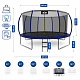 Aga SPORT EXCLUSIVE Trampolina 430 cm Ciemnoniebieska + siatka ochronna + drabinka