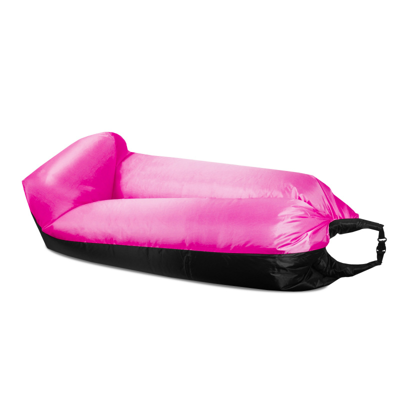 Aga LAZY BAG kanapa na powietrze 230x70 cm Czarny/Różowy