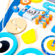 Aga4Kids TABLICA MANIPULACYJNA Montessori Drewniana PINGWIN