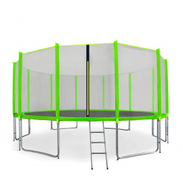 Trampolina Aga SPORT PRO 518 cm Light Green + siatka ochronna + drabinka + kieszeń na buty