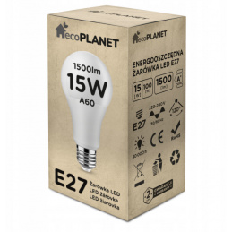 Żarówka LED E27 A60 15W 1500lm - biała neutralna
