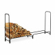 Aga Stojak na drewno 200x36x116 cm Czarny