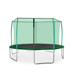 Aga SPORT FIT Trampolina 430 cm ciemnozielona + siatka ochronna wewnętrzna