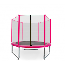 Aga SPORT PRO Trampolina 180 cm różowa + siatka ochronna