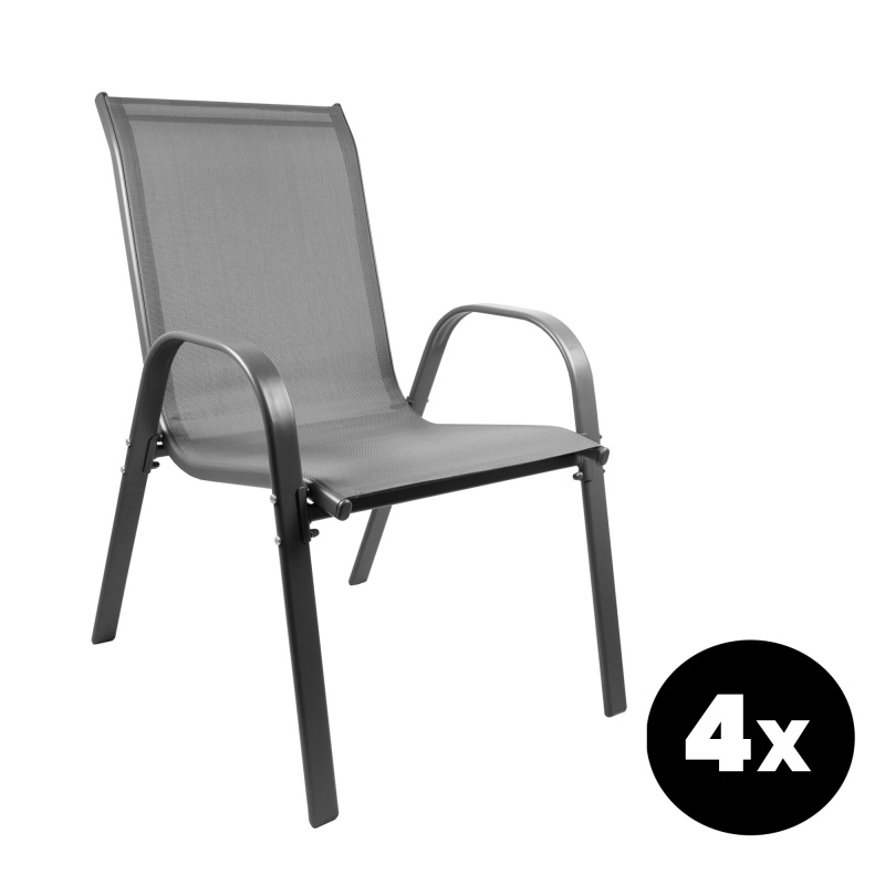 Aga 4x Krzesło ogrodowe MR4400GY-4 Szare