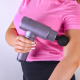 Aga Pistolet do masażu Masażer do ciała + Torba + Wymienne końcówki DS1605 Szary