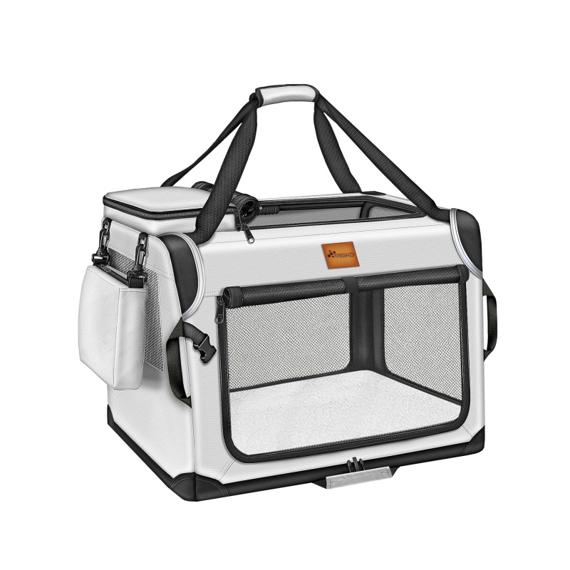Tresko Torba transportowa dla psów i kotów 83x58x58 cm Jasnoszara