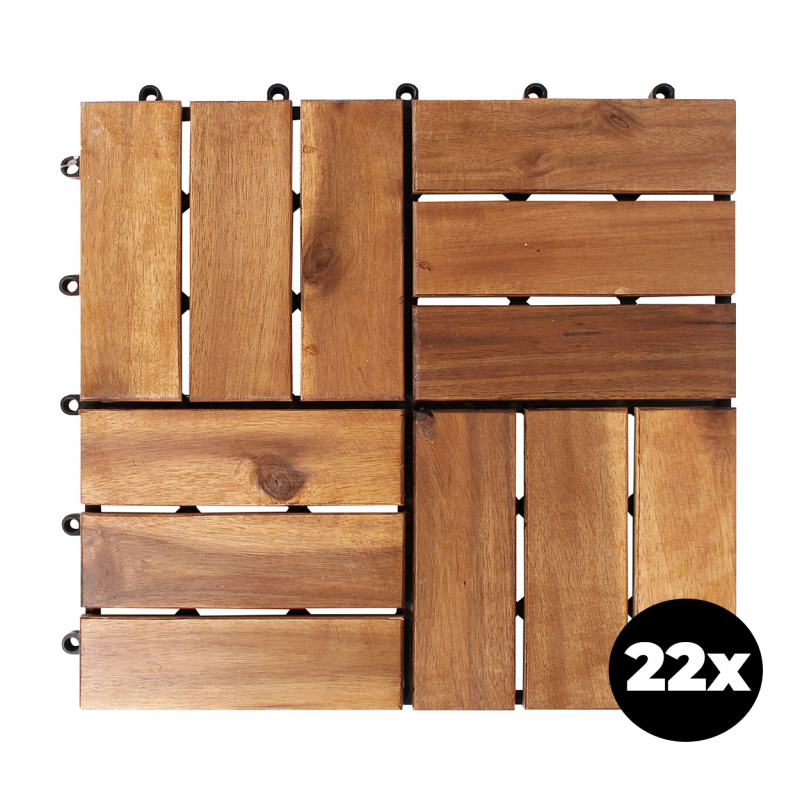 Linder Exclusiv Płytki tarasowe z akacji 30x30 cm 22 szt
