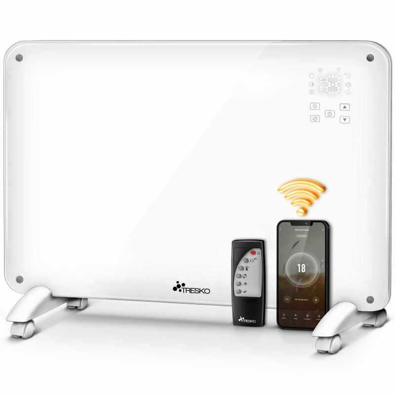 Tresko Konwektor szklany 2000W WiFi biały