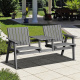 Aga Ławka ogrodowa ze stołem 152x70x83 cm Szara