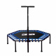 Aga FITNESS Trampolina 130 cm Niebieska + uchwyt