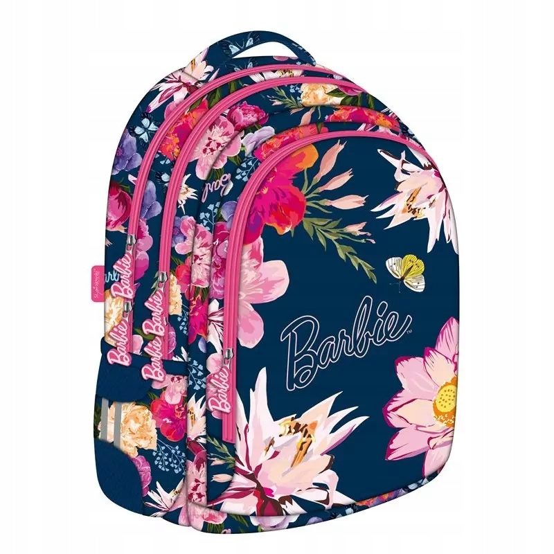 St.RIGHT Trzykomorowy plecak szkolny Barbie Botanical