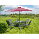 Linder Exclusiv Przechylany parasol 250 cm Ciemno czerwony 