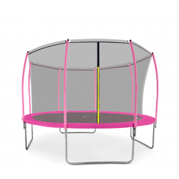 Aga SPORT FIT Trampolina 366 cm różowa + siatka ochronna wewnętrzna
