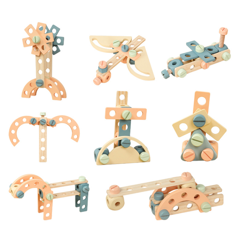 Aga4Kids Drewniane klocki konstrukcyjne DS5664