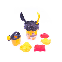 Aga4Kids Zestaw zabawek do piasku wiaderko + foremki, grabki i łopatka DS1024