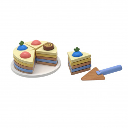 Aga4Kids DREWNIANY TORT DO KROJENIA na rzep 