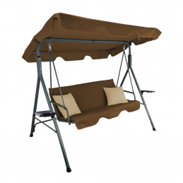 Aga Huśtawka Ogrodowa 170x118x153 cm Brązowa