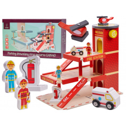 LULILO Parking drewniany garaż GANAO straż pożarna