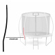Uniwersalny wymienny drążek do trampoliny 180/250/305/366 cm - Dolna część
