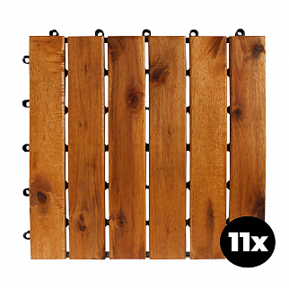 Linder Exclusiv Płytki tarasowe z akacji 30x30 cm 11 szt