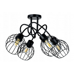 Lampa sufitowa LOFT - 4x E27 - DRUCIANA KULA