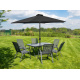 Linder Exclusiv Knick parasol 300 cm Light Grey