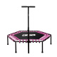 Aga FITNESS Trampolina 130 cm Różowa + uchwyt