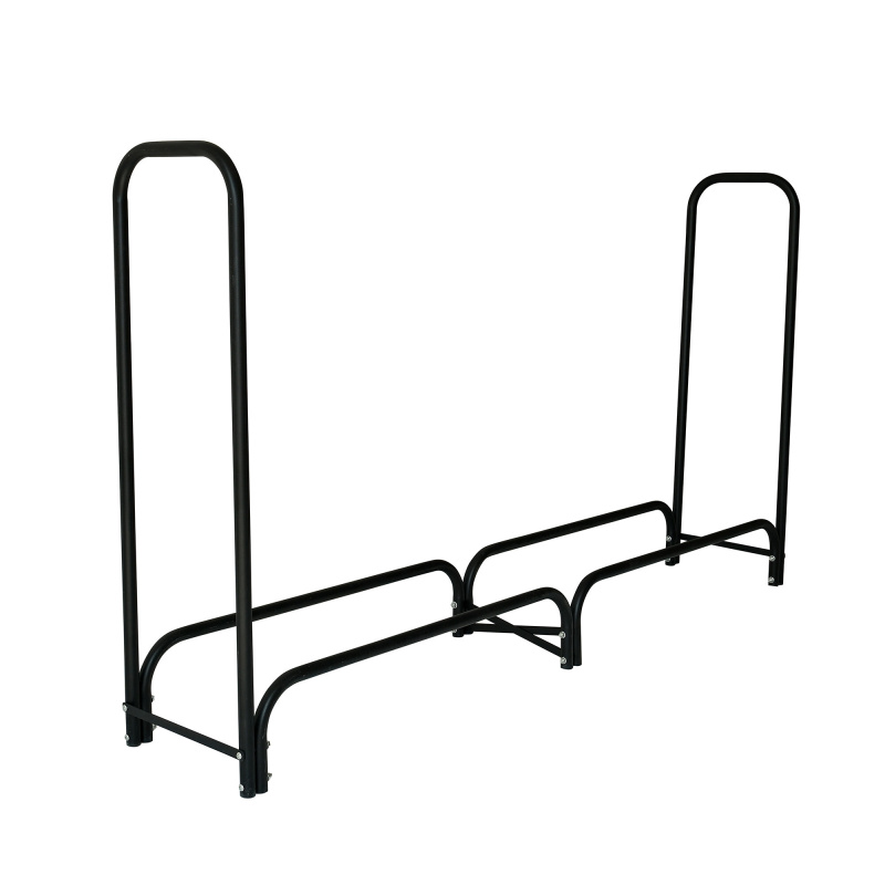 Aga Stojak na drewno 200x36x116 cm Czarny