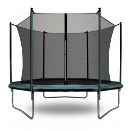 Aga SPORT FIT Trampolina 180 cm Ciemnozielona + siatka ochronna wewnętrzna