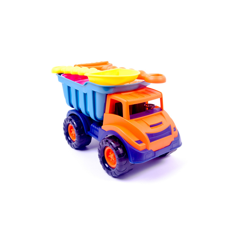 Aga4Kids Zestaw zabawek do piasku ciężarówka + foremki, grabki i łopatka DS1012
