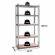 Aga REGAŁ MAGAZYNOWY 2w1 METALOWY 180x90x40cm 5 PÓŁEK