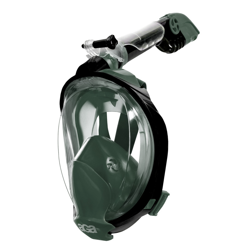 Maska do snurkowania pełnotwarzowa z rurką L/XL + uchwyt do GoPro